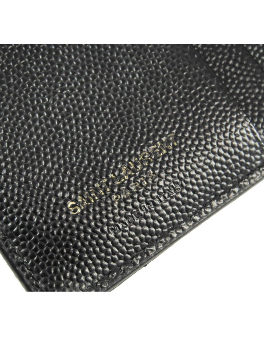 Saint Laurent Bifold Wallet Black Leather Cassandra Logo Compact - Picture 5 of 9